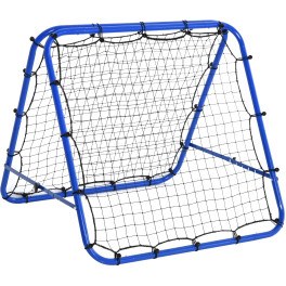 Homcom Red De Rebote Plegable Para Entrenamiento Rebotador De Deportes Ajustable De 5 Niveles En ángulo Con Tubo De Acero 100x9