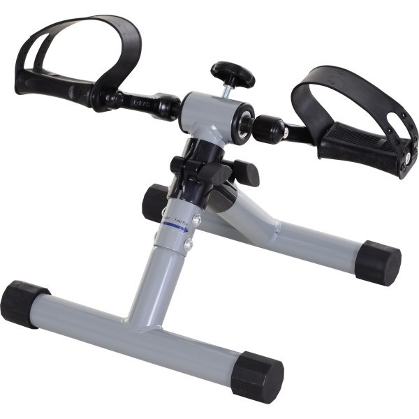 Homcom Mini Bicicleta Estática Pedaleador De Ejercicio Plegable Con Resistencia Ajustable Para Entrenamiento De Piernas Y Brazo