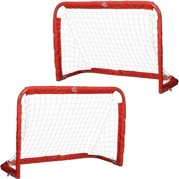 Homcom Set De 2 Porterías Plegables De Fútbol Puertas De Fútbol Portátil Para Jardín Y Exterior Para Niños Y Adultos 90x36