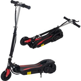 Homcom Patinete Eléctrico Altura Ajustable Scooter Eléctrico Plegable Con Interruptor De Arranque Freno De Manillar Izquierdo