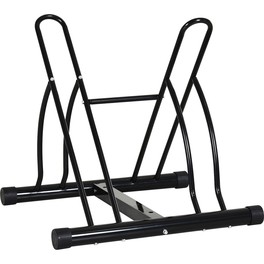 Homcom Soporte De Estacionamiento Para 2 Bicicletas Garaje Interior Exterior Estable Portátil Almohadilla Antideslizante 60x54x