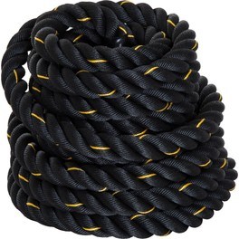 Homcom Cuerda De Batalla Battle Rope Para Ejercicio Y Formación De Fitness Y Crossfit - 38mm Longitud 9m