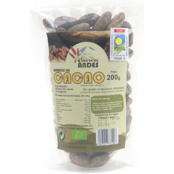 L'Or des Andes Criollo Fèves de Cacao 200 Gr