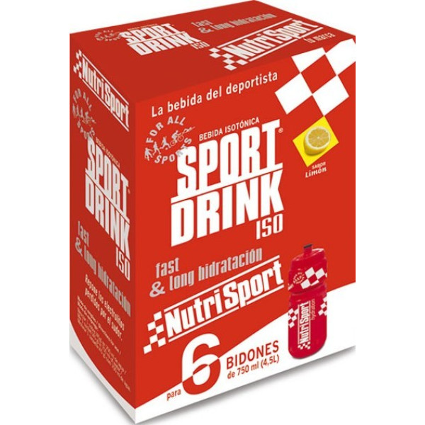 Nutrisport Sport Drink ISO + Bottle 750 ml 6 sachets x 45 gr