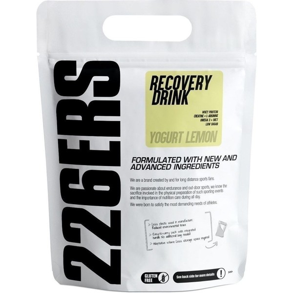 226ERS RECOVERY DRINK 500 GR - Batido Recuperador Muscular Sin Gluten - Bajo en Azúcar / Low Sugar - Proteína de Suero de Leche GRASS FED