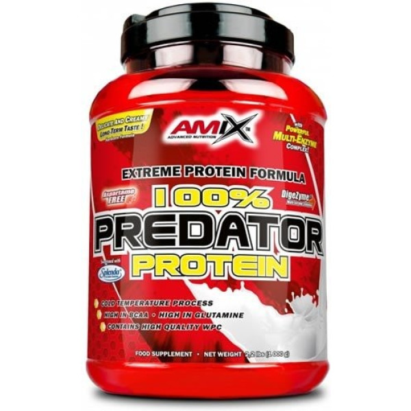 Amix Predator Protein 1 Kg - L-Glutamin-Proteine - Hilft beim Muskelwachstum - Ideal für Proteinshakes