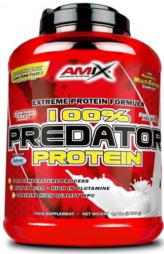 Amix Predator Protein 2 Kg L-Glutamine Proteins - Aiuta La Crescita Muscolare - Proteine Del Siero Di Latte Di Qualitu00E0 Gusto Banana-image