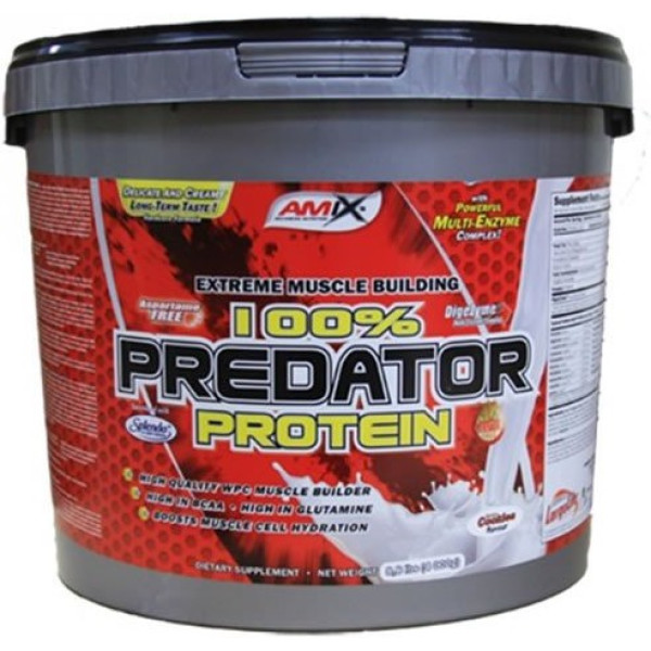 Amix Predator Protein 4 Kg - Protein Powder, Crescimento de Massa Muscular / Contém Enzimas Digestivas