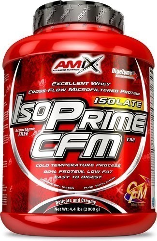 Amix Isoprime Cfm Isolate Protein 2 Kg - ContéM Enzimas Digestivas, ProteíNas Para Aumentar A Massa Muscular Gosto Maçã Canela-image