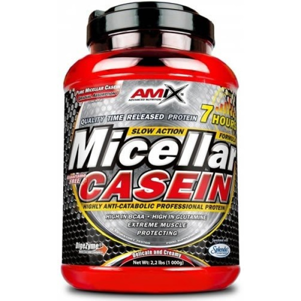 Amix Micellar Casein 1 Kg - Proteína de Libertação Sustentada + Contribui para Aumentar a Massa Muscular Livre de Gordura