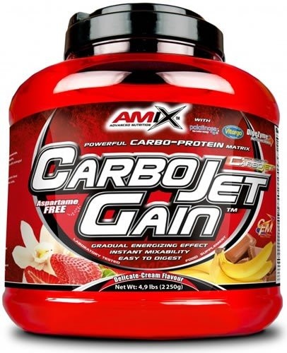 Amix CarboJet Gain 2,25 kg ProtÃ©ines Glucides et WPC, Contribue Ã l'Augmentation de la Masse Musculaire + Contient des MinÃ©raux et des Enzymes Dige-image