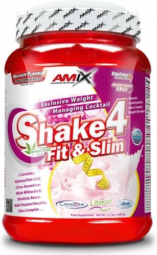 Amix Sostituto Del Pasto - Shake4 Fit & Slim 1 Kg Gusto Fragola-image