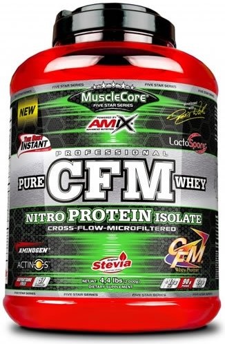 Amix Musclecore Cfm Nitro Protein Isolat 2 Kg Protein Mit Aminogen Geschmack Milch-Vanille-image