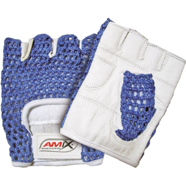 Amix Fishnet Gloves - Blue/White