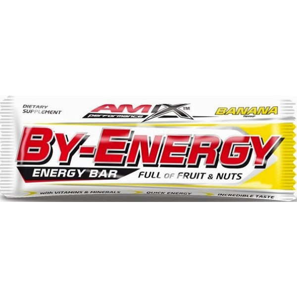 Amix Performance By-Energy Bars 1 barre x 50 gr Fournit des vitamines, de l'énergie, des minéraux et des acides aminés