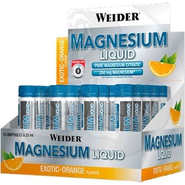 Weider Flüssigmagnesium 20 Flaschen x 25 Milliliter