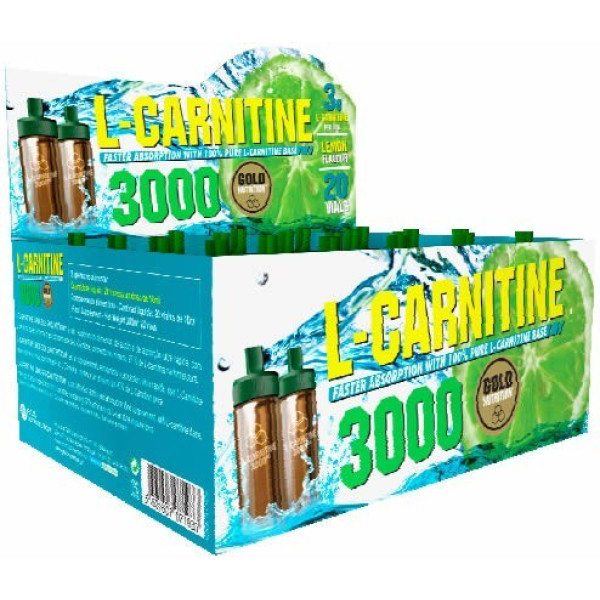 GoldNutrition L-Carnitine 3000 mg 20 vials x 10 ml