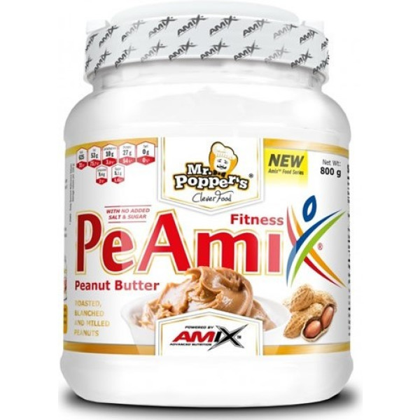 Amix PeAmix Peanut Butter Mr Popper - Crema de Cacahuete 800 gr