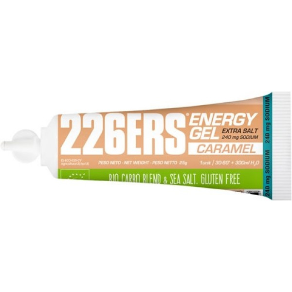 226ERS Energy Gel BIO Extra Zout Caramel zonder Cafeïne - 1 gel x 25 gr