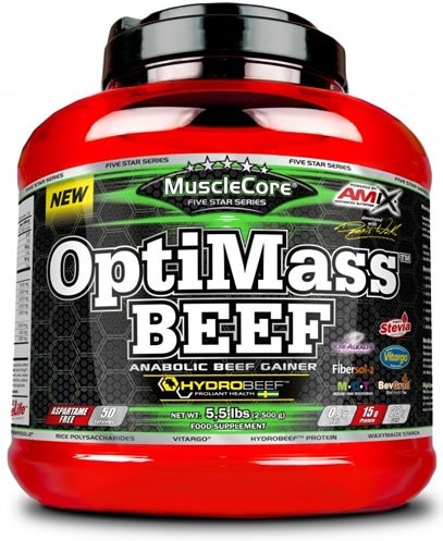 Amix Musclecore Optimass Beef Gainer 2,5 Kg - Parfait Pour La RéCupéRation Et L'entretien Musculaire GoûTer Fruit De Bois-image
