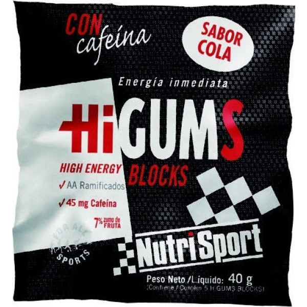 Nutrisport HiGums High Energy Avec Caféine 1 sachet x 40 gr (5 Gummies)