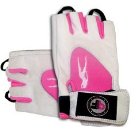 BioTechUSA Pink Fit Handschuhe Weiß-Rosa