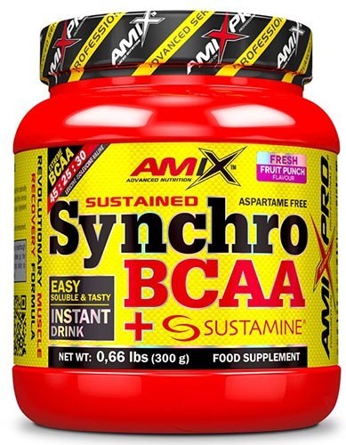 Amix Pro Synchro Bcaa + Sostamine 300 Gr Gusto Punch Alla Frutta-image