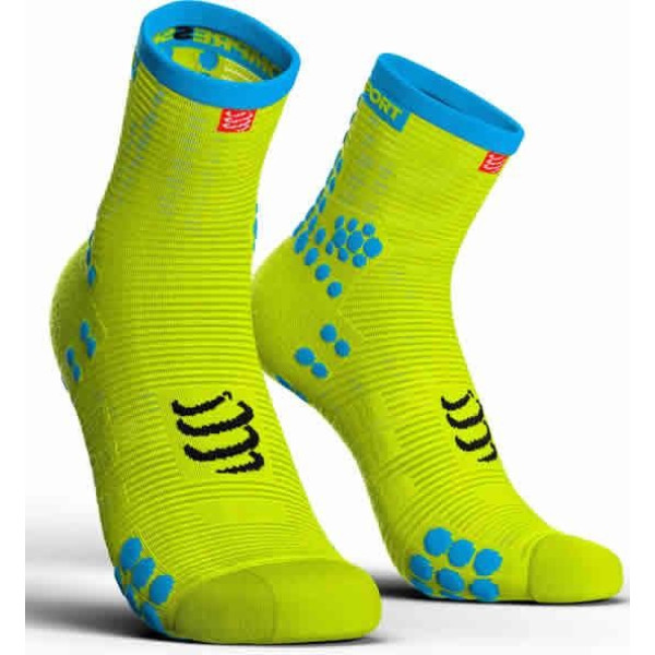 Compressport Calcetines Pro Racing Socks V3.0 Run High Amarillo Fluor