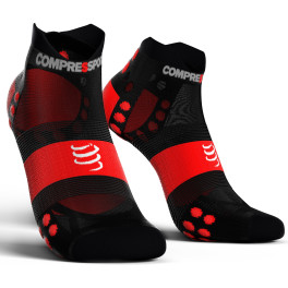 Compressport Calcetines Pro Racing Socks V3.0 Ultra Light Run Low Negro-Rojo