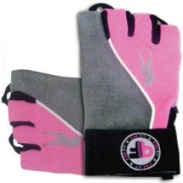 BioTechUSA Pink Fit Handschuhe Grau-Pink