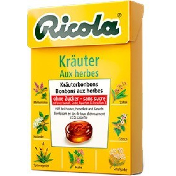 Ricola Caramelos de Hierbas Suizas 1 caja x 50 gr