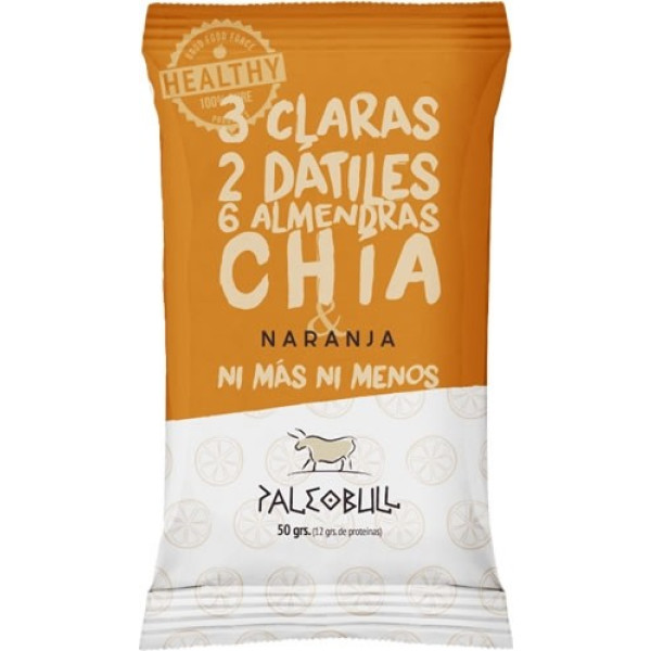 Barre Paleobull Chia et Orange 1 barre x 50 gr