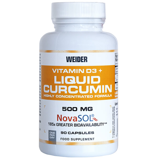 Weider Liquid Curcumin + Vitamina D3 90 caps