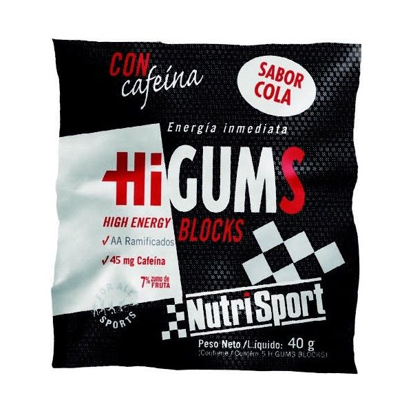 Nutrisport HiGums High Energy mit Koffein 20 Beutel x 40 gr (100 Fruchtgummis)