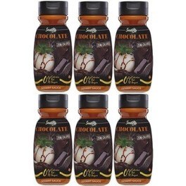 Servivita Salsa Chocolate Sin Calorías 6 Botes x 320 Mililitros