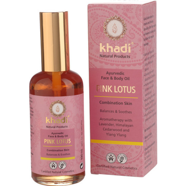 Khadi Öl Elixier Ayurveda Lotus-Rosa 100 ml