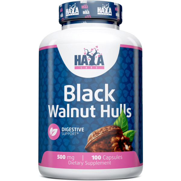 Haya Labs Black Walnut Hulls 500 Mg. - 100 Caps