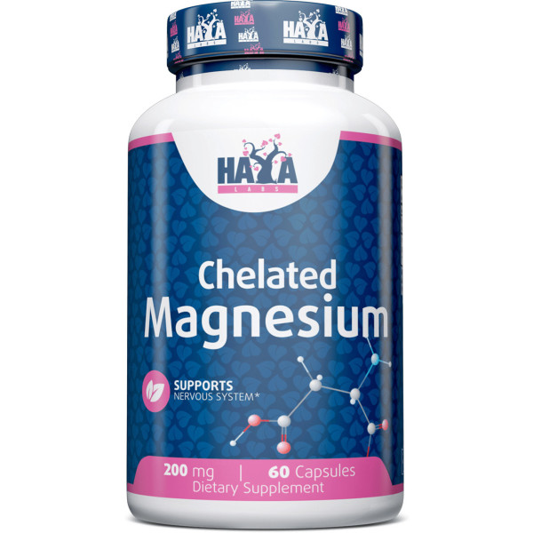 Haya Labs Chelated Magnesium 200 Mg. - 60 Caps