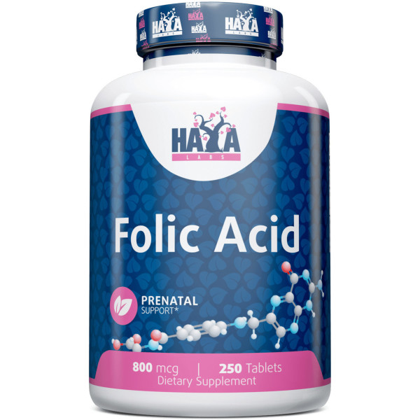 Haya Labs Folic Acid 800 Mcg - 250 Tabs