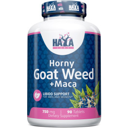 Haya Labs Horny Goat Weed Extract 750  Mg + Maca - 90 Tabs.