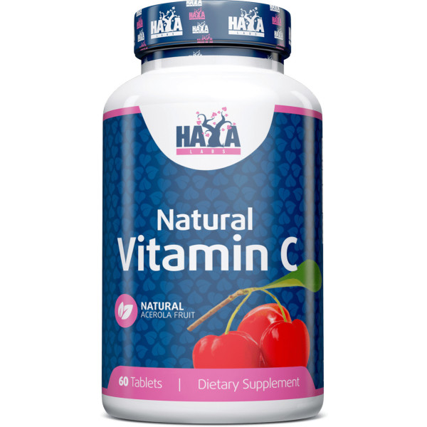 Haya Labs Organic Vitamin C From Organic Acerola 60 Tabs.