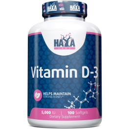 Haya Labs Vitamin D-3 - 5000 Iu 100 Softgels