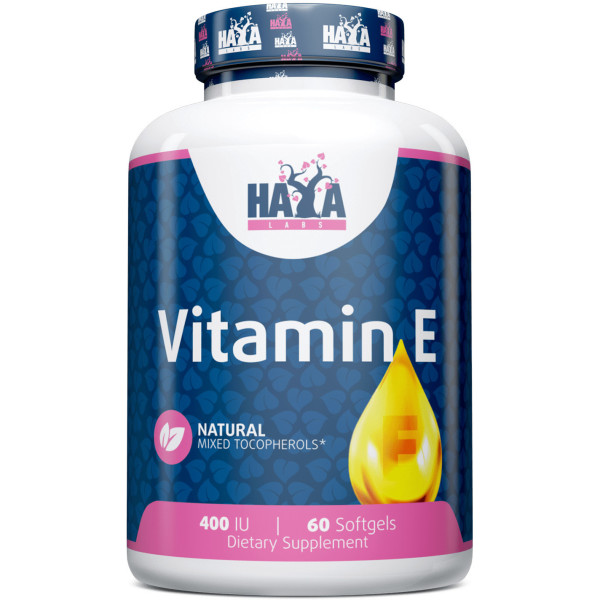 Haya Labs Vitamin E Mixed Tocopherols 400 Iu - 60 Softgels