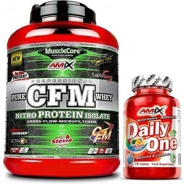 Pack Amix MuscleCore CFM Nitro Protein Isolate 2 kg + Daily One 30 caps