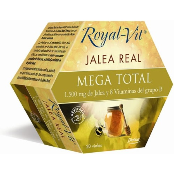 Dietisa Royal Vit Jalea Real Mega Total 1500 mg 20 viales x 10 ml