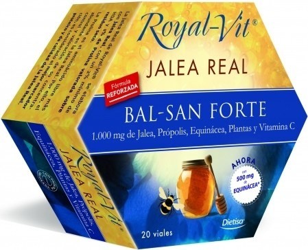 Dietisa Royal Vit GelÃ©E Royale Bal-San Forte Ã L'echinacÃ©E 20 Flacons X 10 Ml GoÃ»Ter Abricot-image