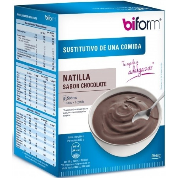 Crema pasticcera al cioccolato Biform Dietisa 6 buste x 50 gr