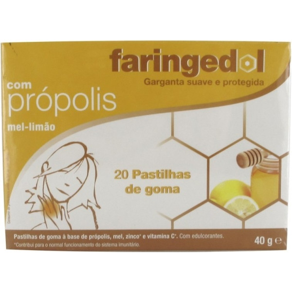 Faringedol Tabletten Met Propolis Honing-Citroen 20 caps