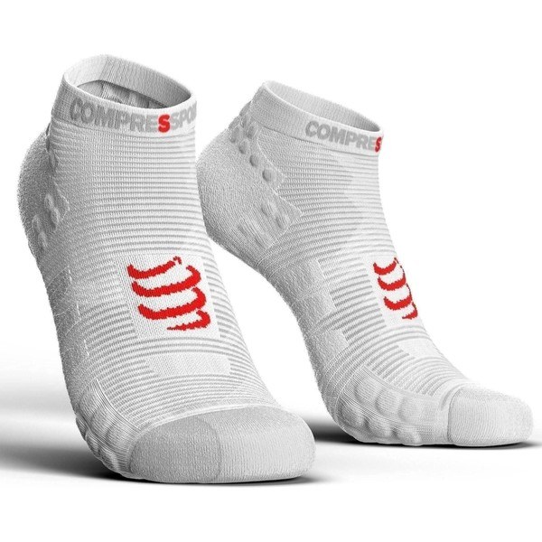 Compressport Pro Racing Socken V3.0 Run Low Smart Weiß