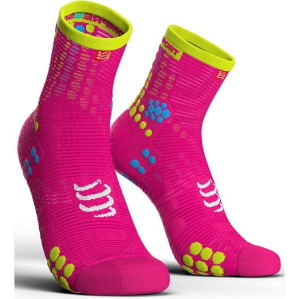 Compressport Calcetines Pro Racing Socks V3.0 Run High Rosa Fluor